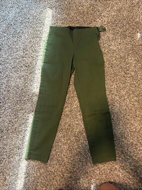 Women’s Olive Green Slim Stretch Pants